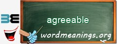 WordMeaning blackboard for agreeable